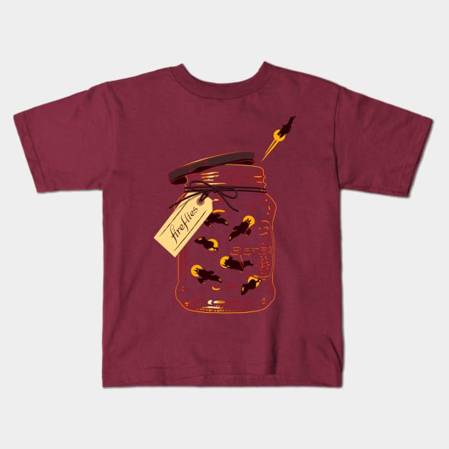 Fireflies Kids T-Shirt by eranfowler